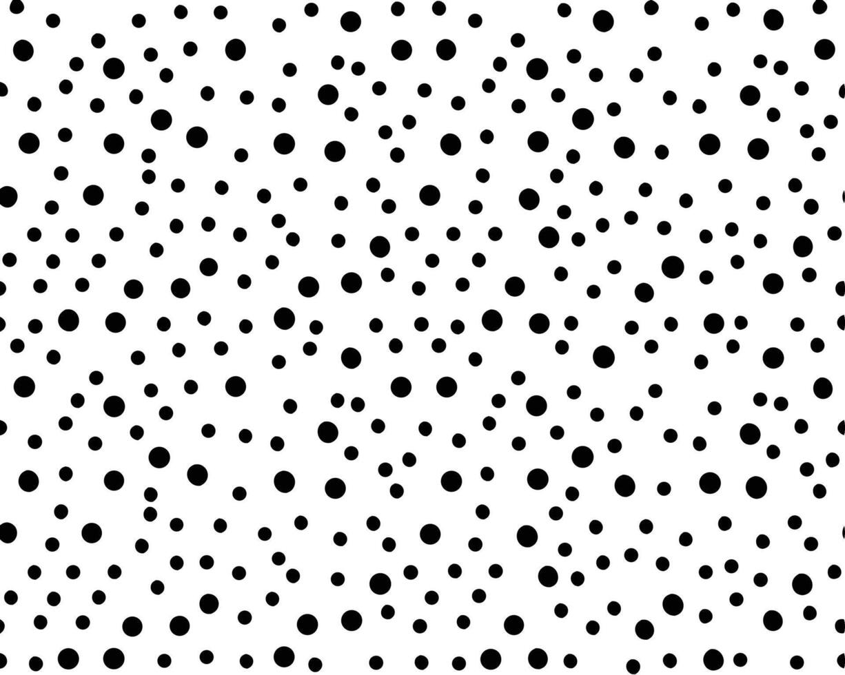 Abstract black dots seamless pattern on white background design for various creative purposes vector