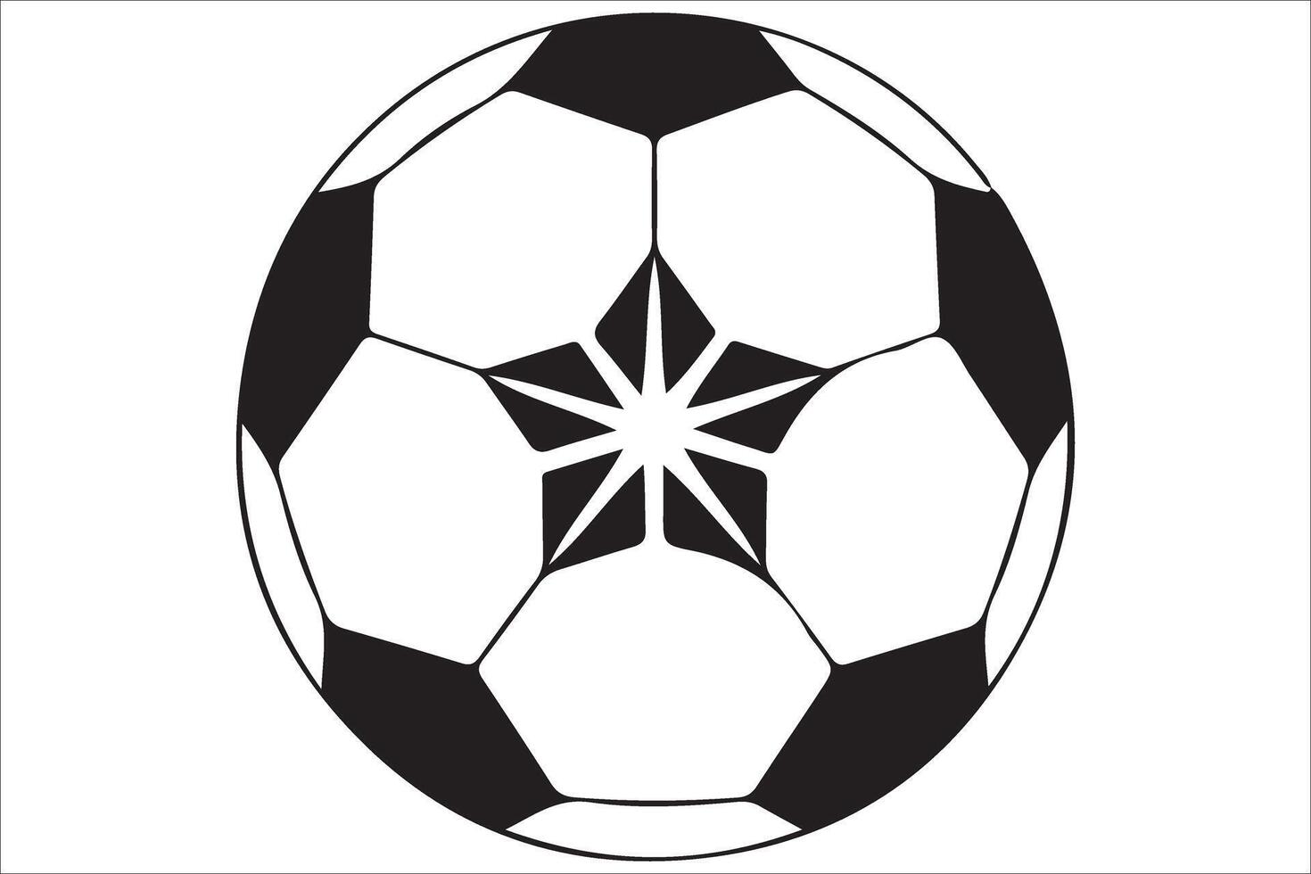 Soccer ball with star on white background vector