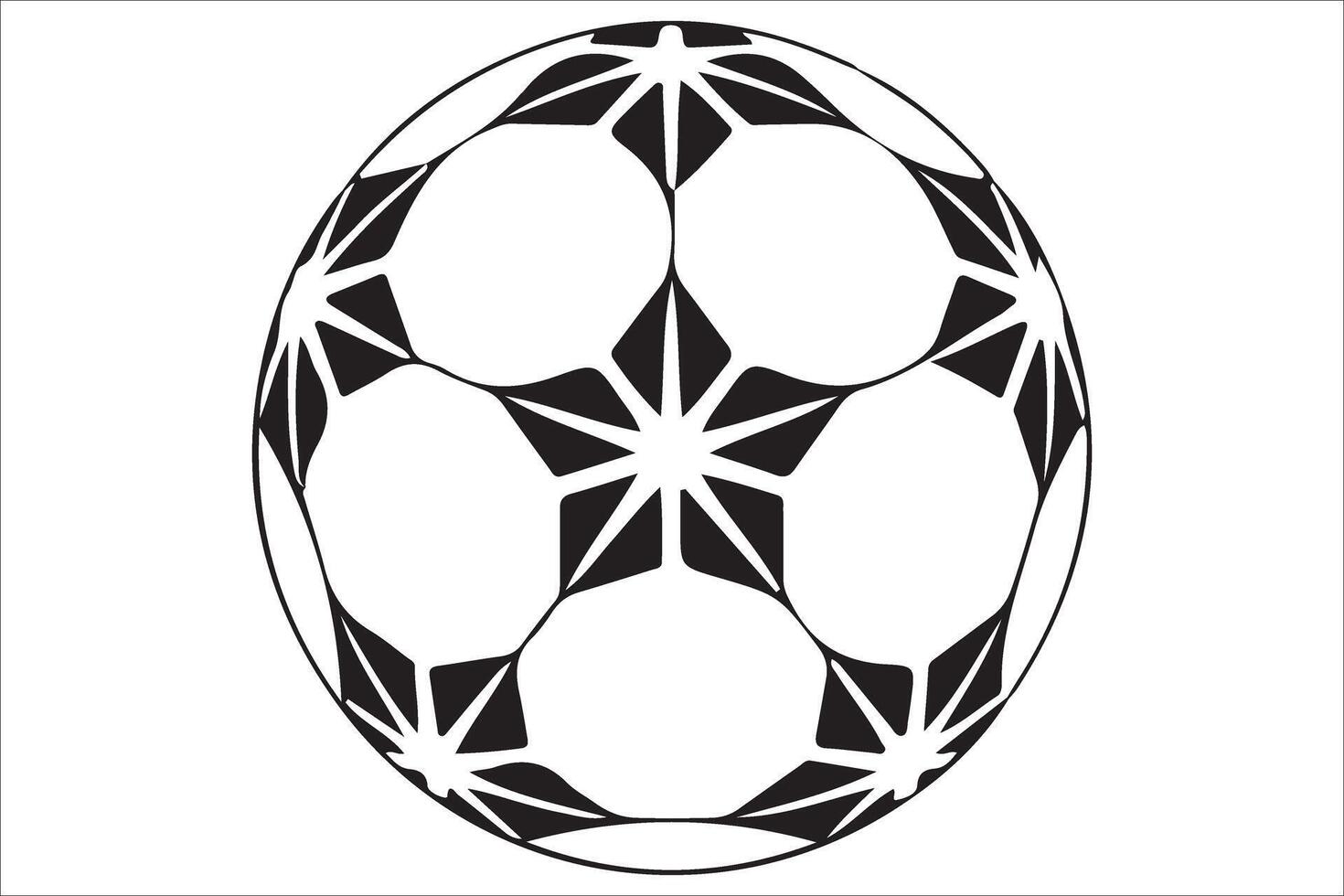 A soccer ball with stars on it vector