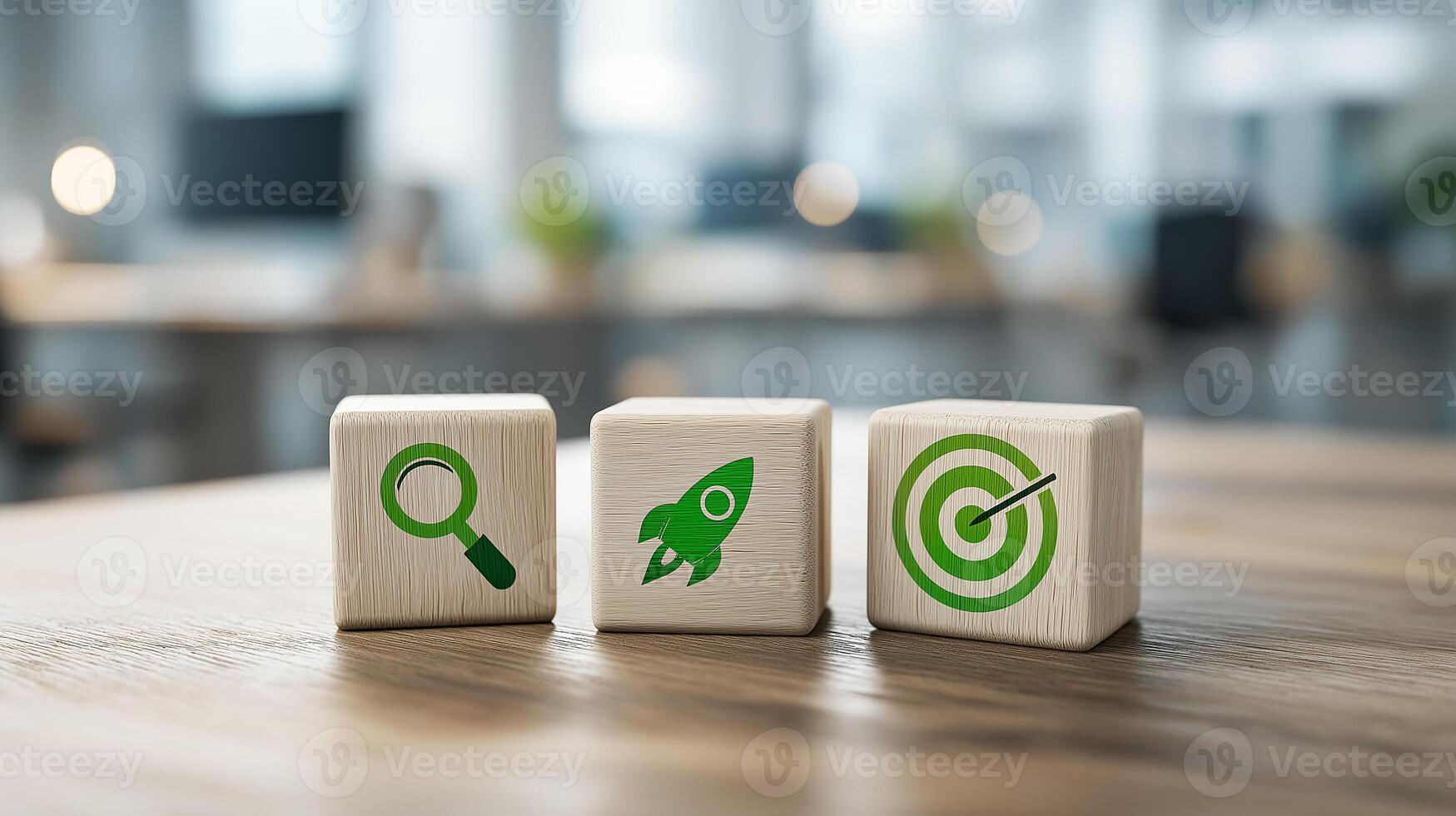 Startup Projects With Eco-Friendly Business Development and Research Stages, Sustainable Innovation, Environmental Growth and Target Achievement, Business Cubes photo