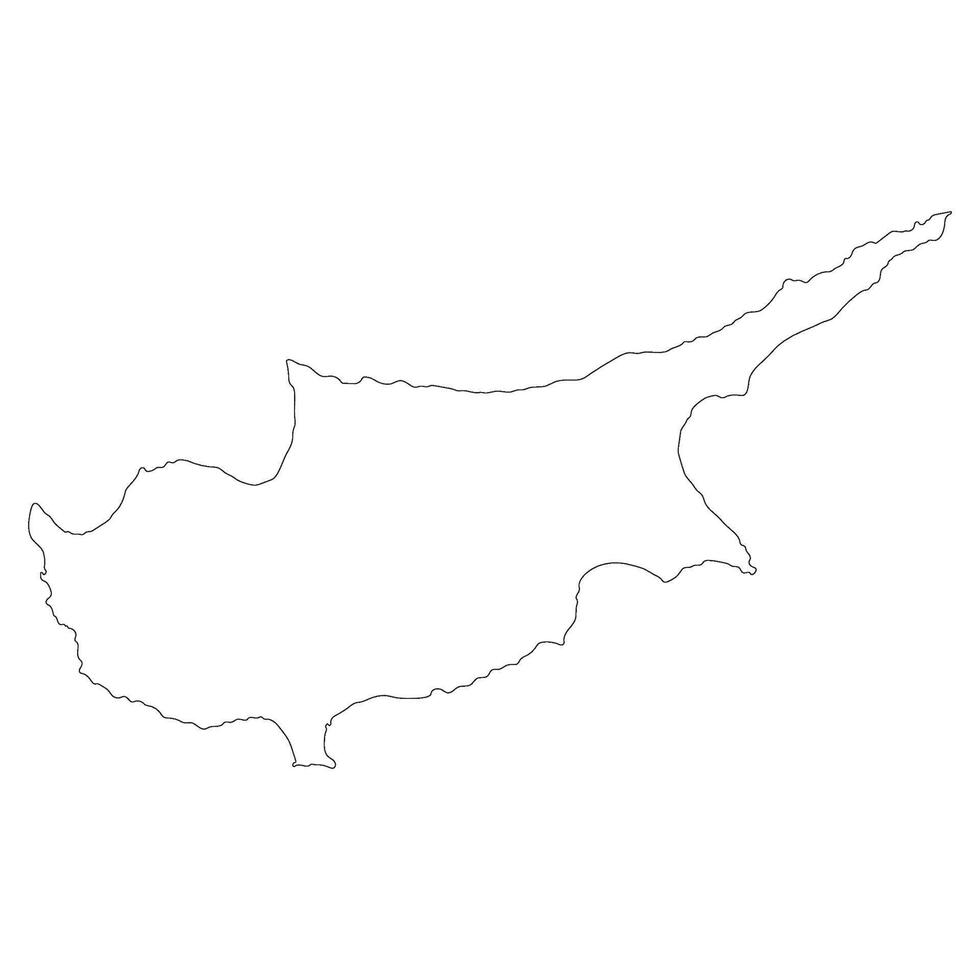 Cyprus map. Map of Cyprus in white color vector