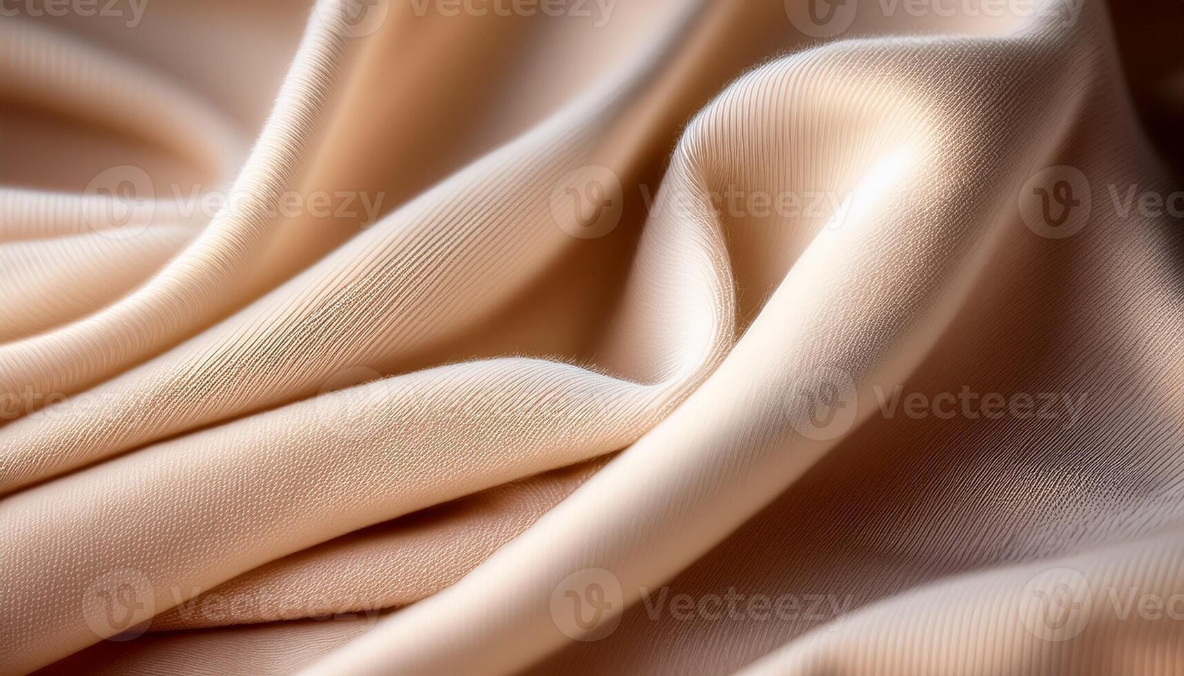 Soft Beige Fabric Draping Elegantly With Subtle Texture in Natural Light photo