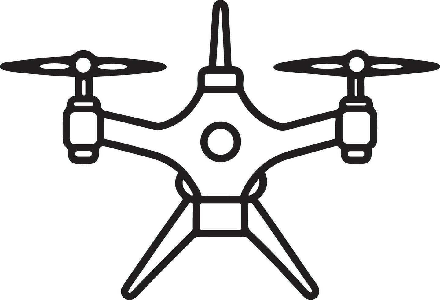 Simple Drone Line Icon vector