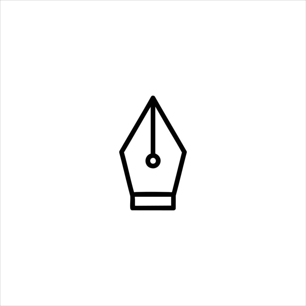 Fountain Pen Nib Pointed Slit vector