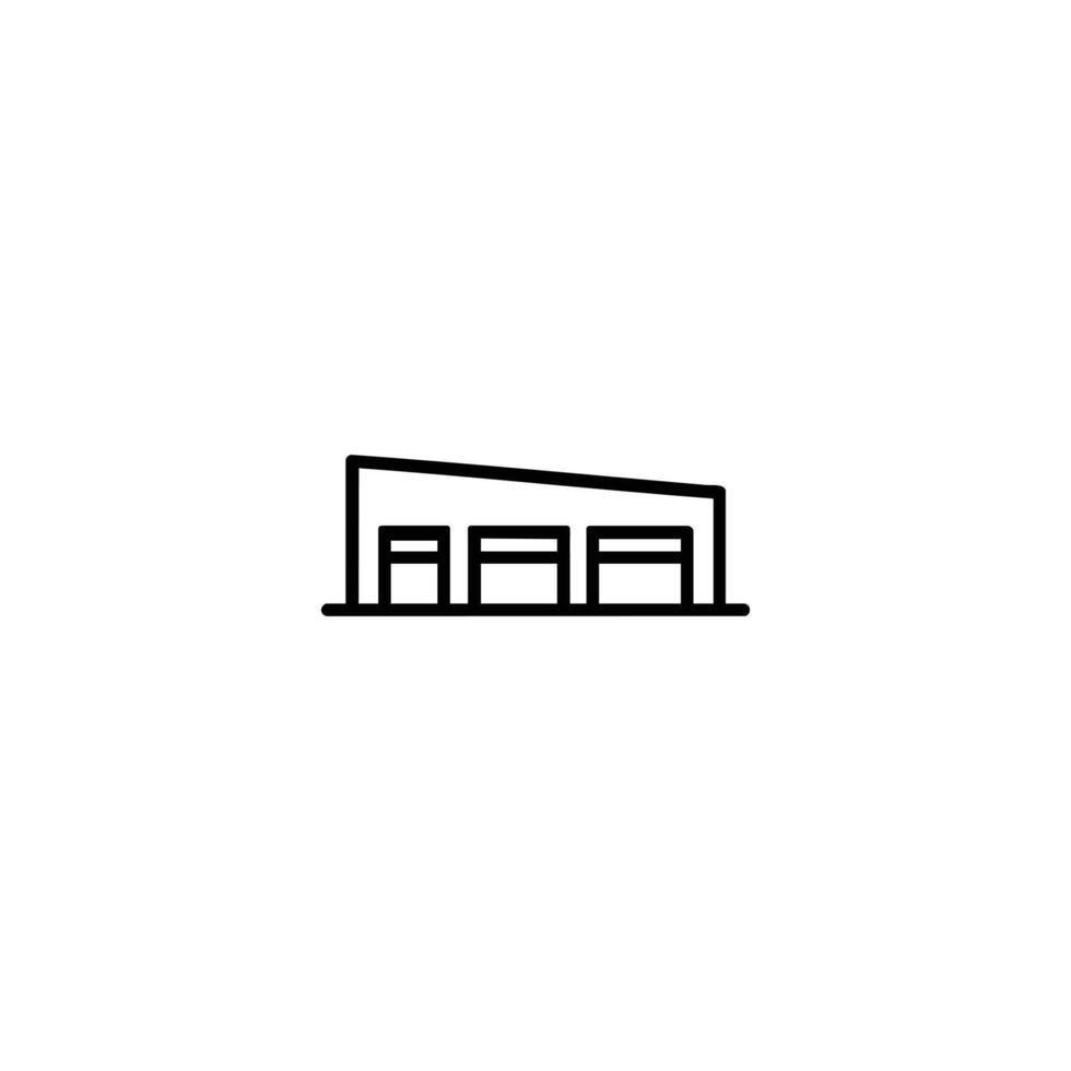 Distribution Center Building Outline vector