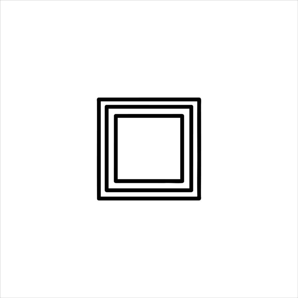 Empty Picture Frame Matted Border vector