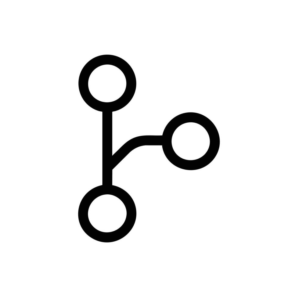 Git Branch Version Control Outline Icon vector