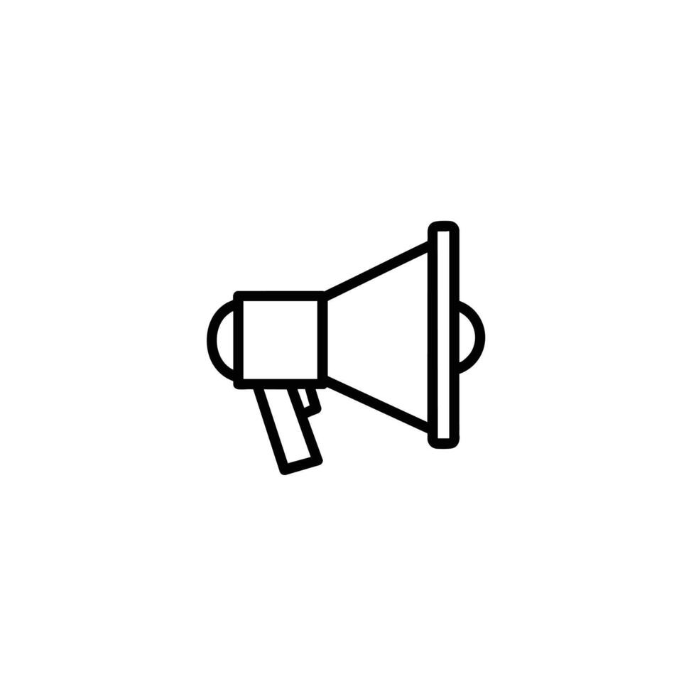 Classic Megaphone Outline Drawing vector