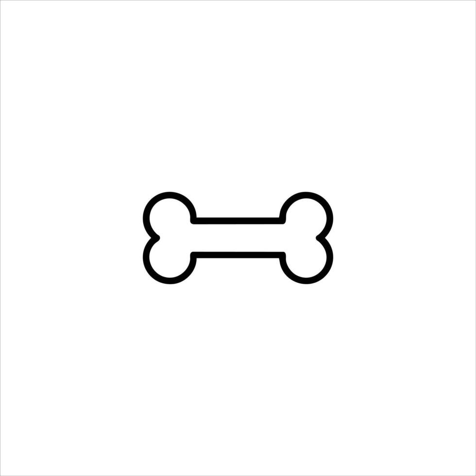 Classic Dog Bone Shape Outline vector