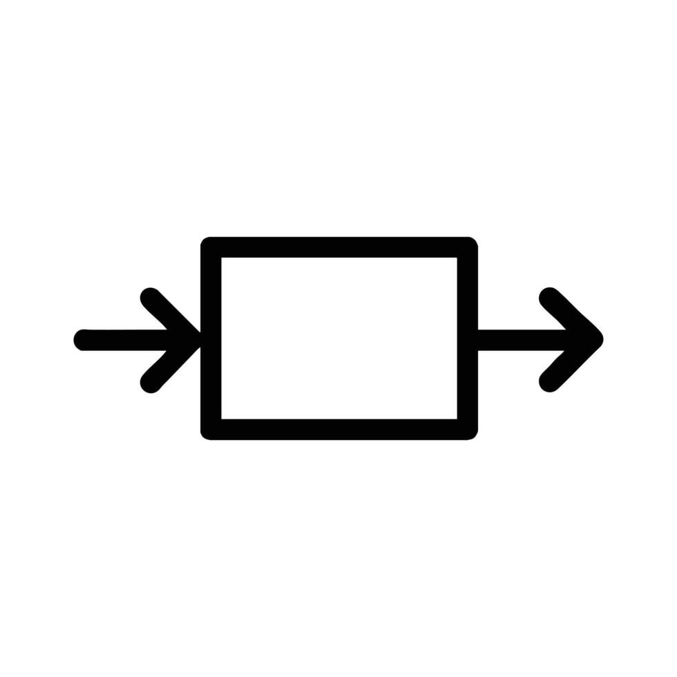 Function Block Method Outline Icon vector