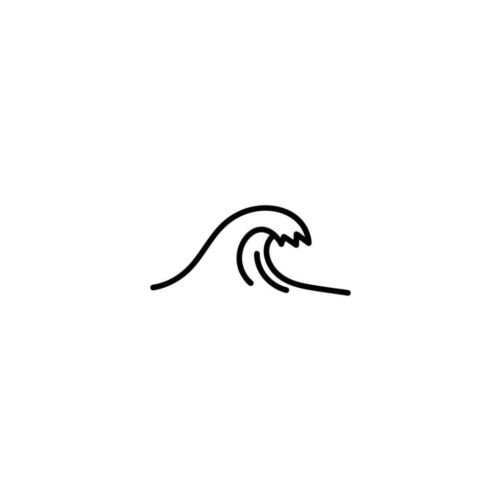 Stylized Tsunami Giant Wave Crest vector