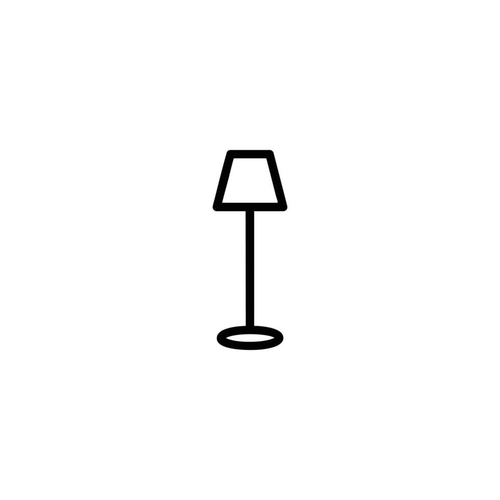 Tall Floor Lamp In A Minimalist Style vector