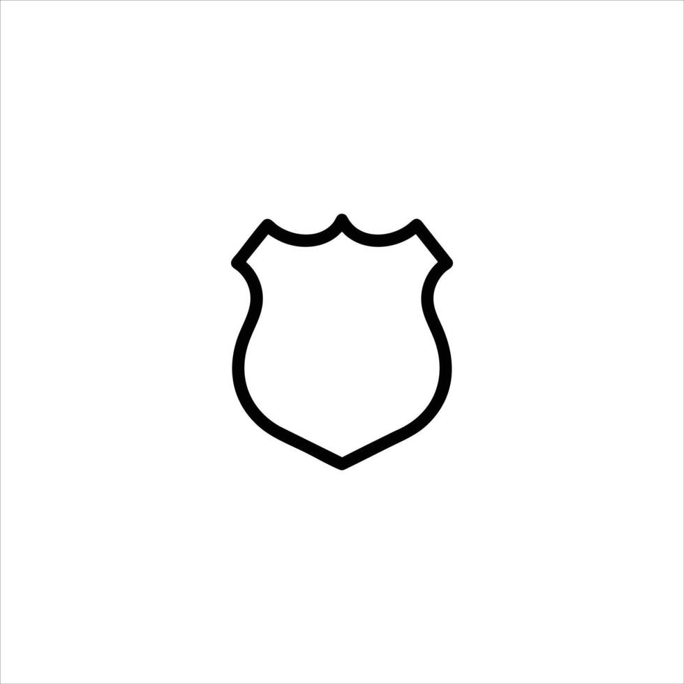 Generic Police Badge Shield Outline vector