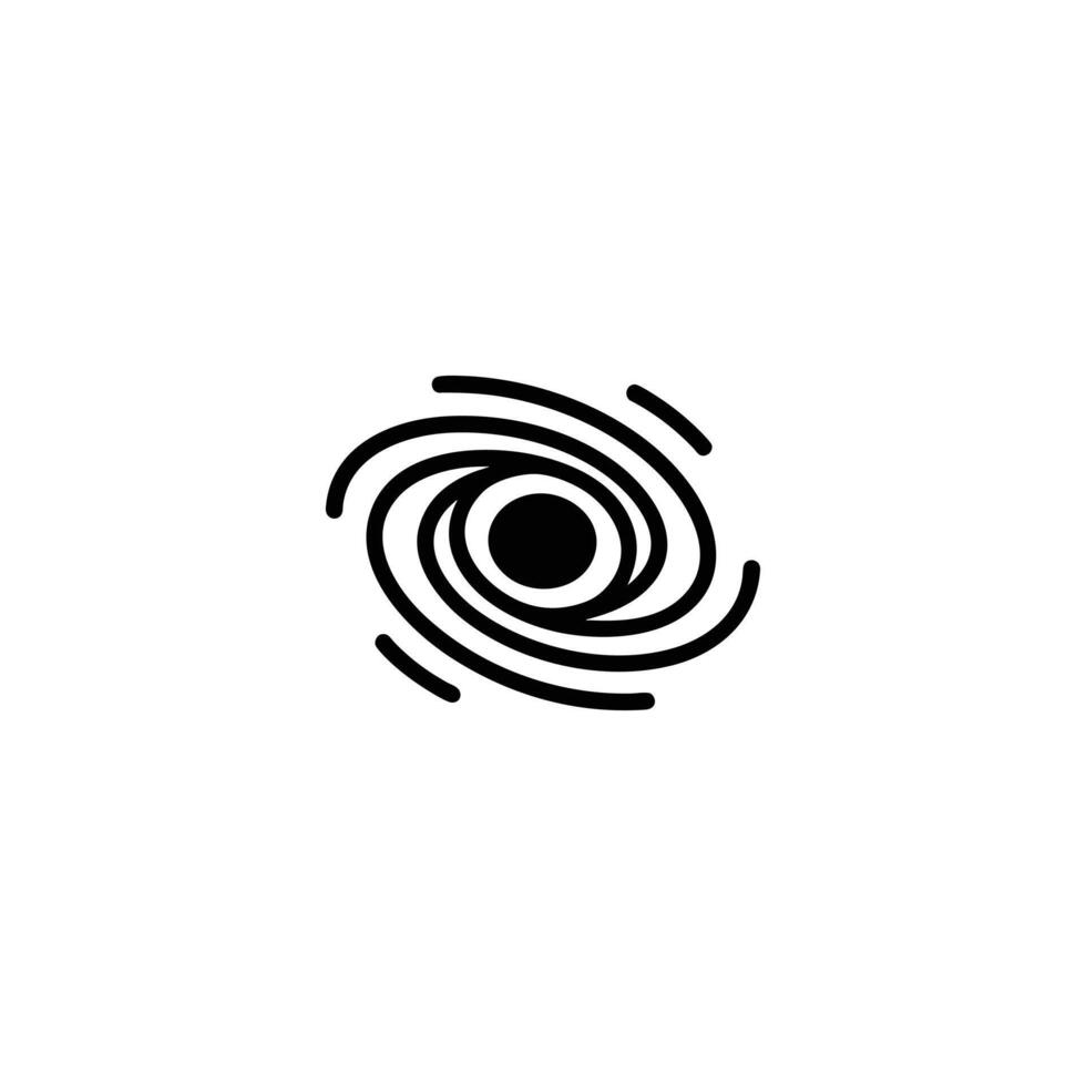 Black Hole Spiraling Lines Symbol vector