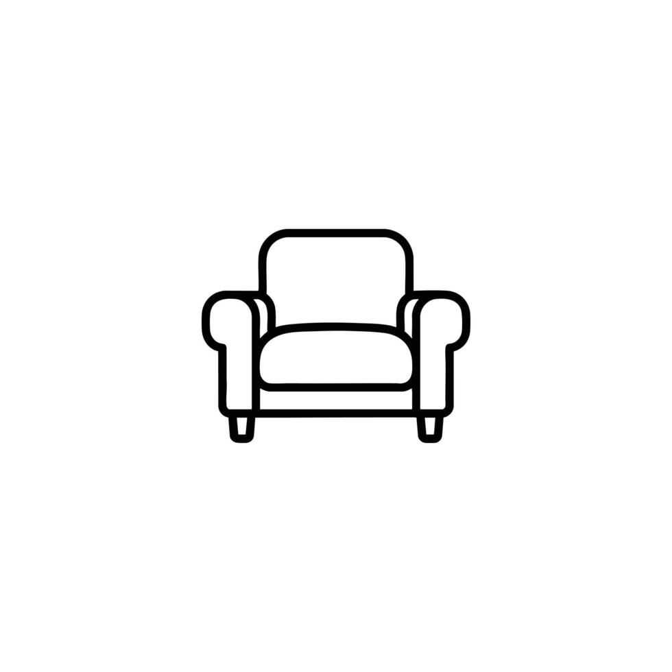 Comfortable Armchair In A Minimalist Style vector