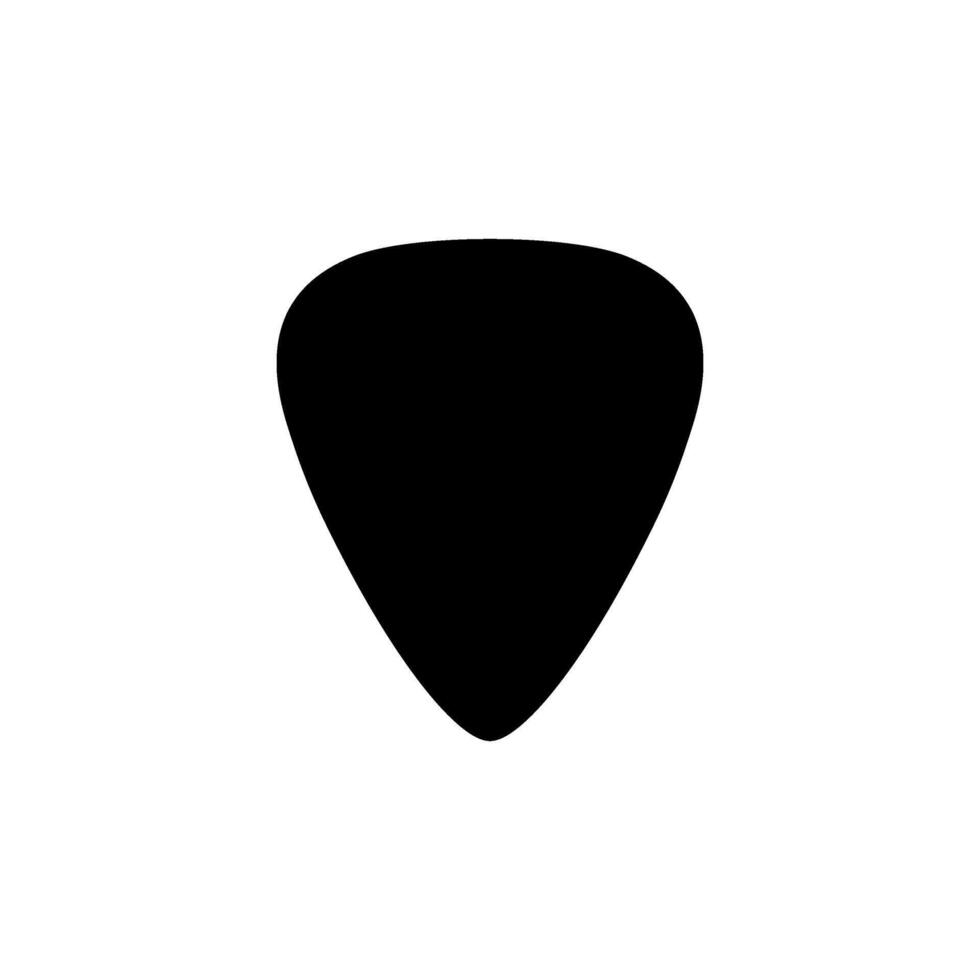 Silhouette of a guitar pick, also called a plectrum vector
