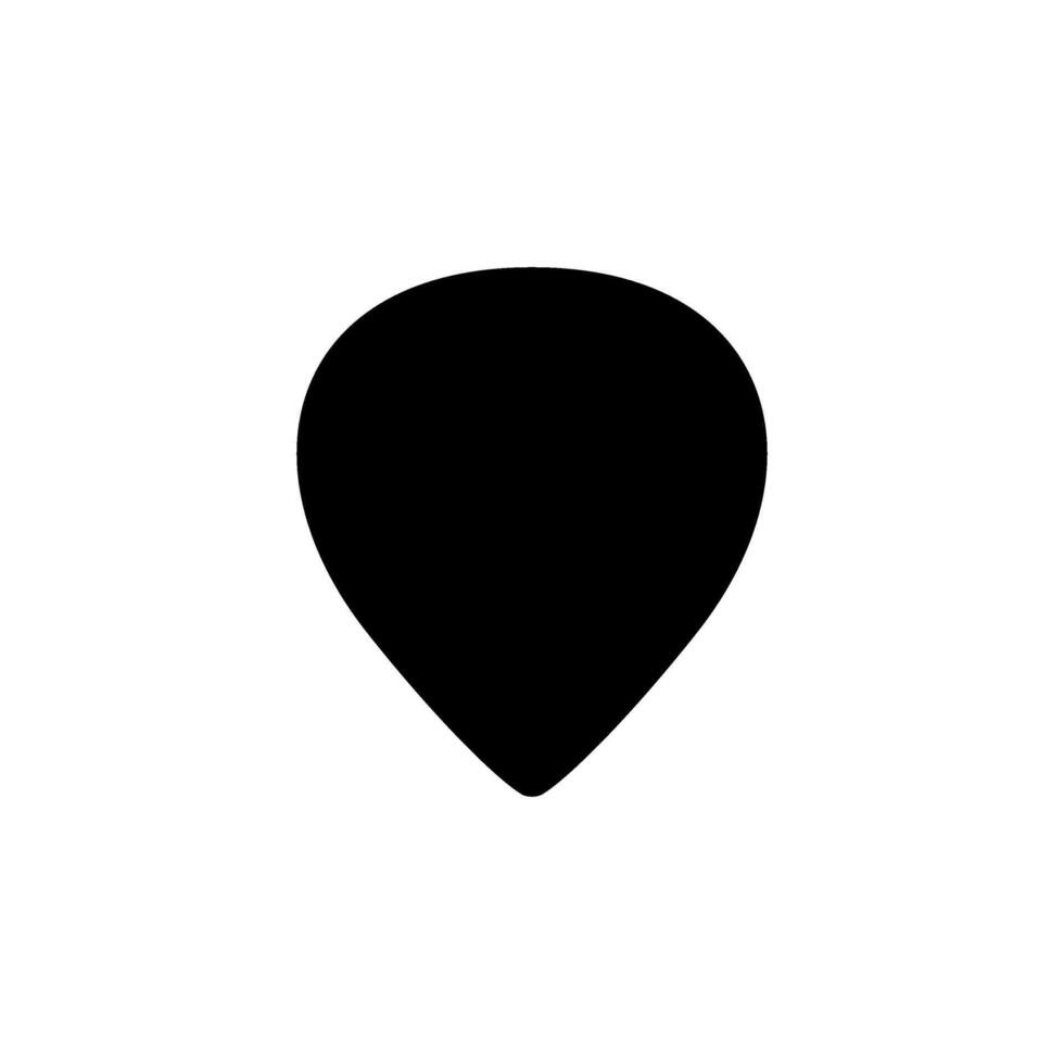 Silhouette of a guitar pick, also called a plectrum, is a small, flat tool used to pluck, strum or play melody in the strings of a acoustic or electric guitar. Size Color Editable vector