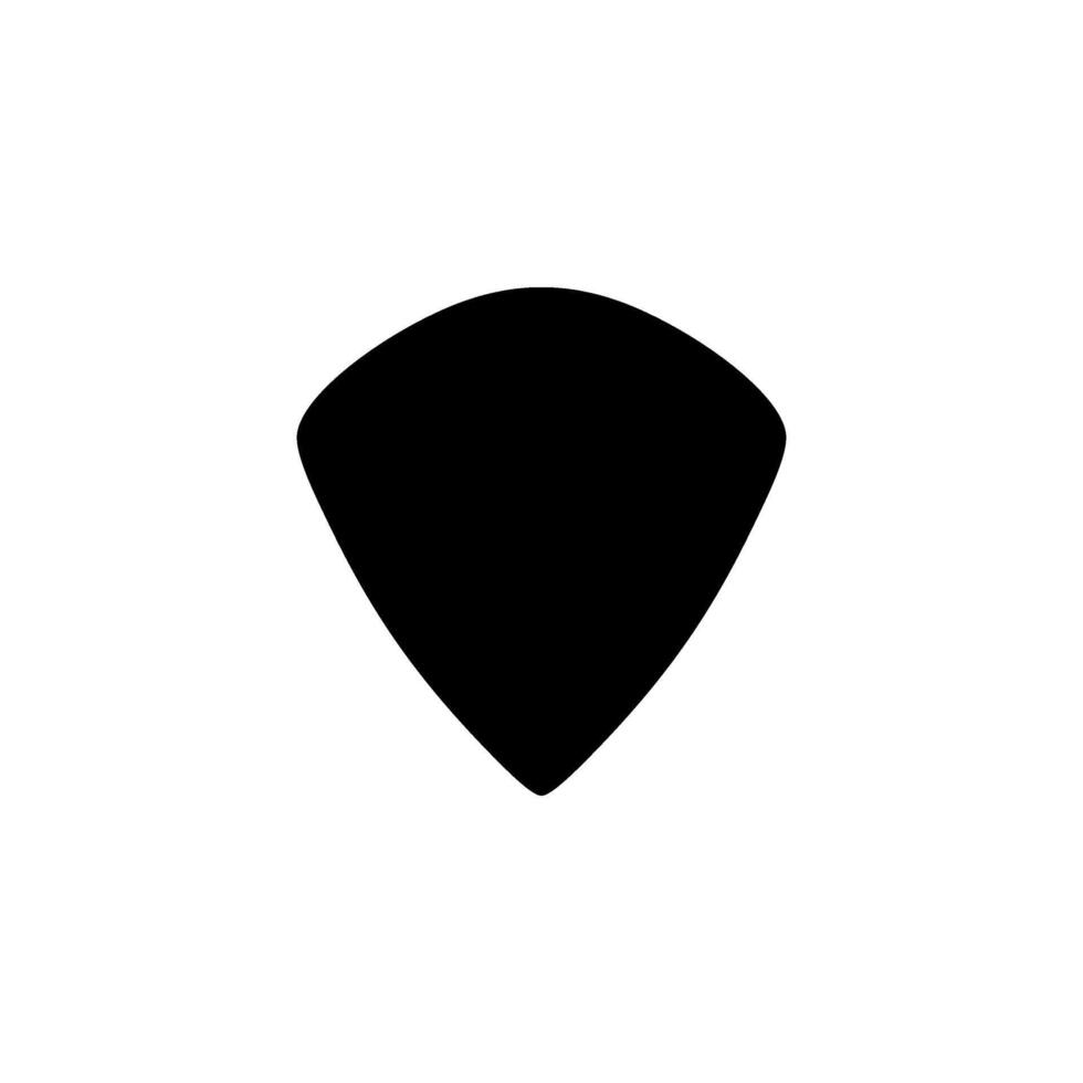 Silhouette of a guitar pick, also called a plectrum. Size and Color Editable vector
