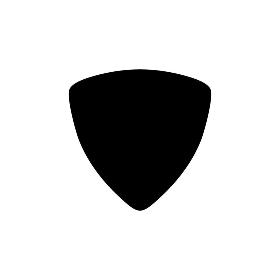 Silhouette of a guitar pick, also called a plectrum. Editable vector