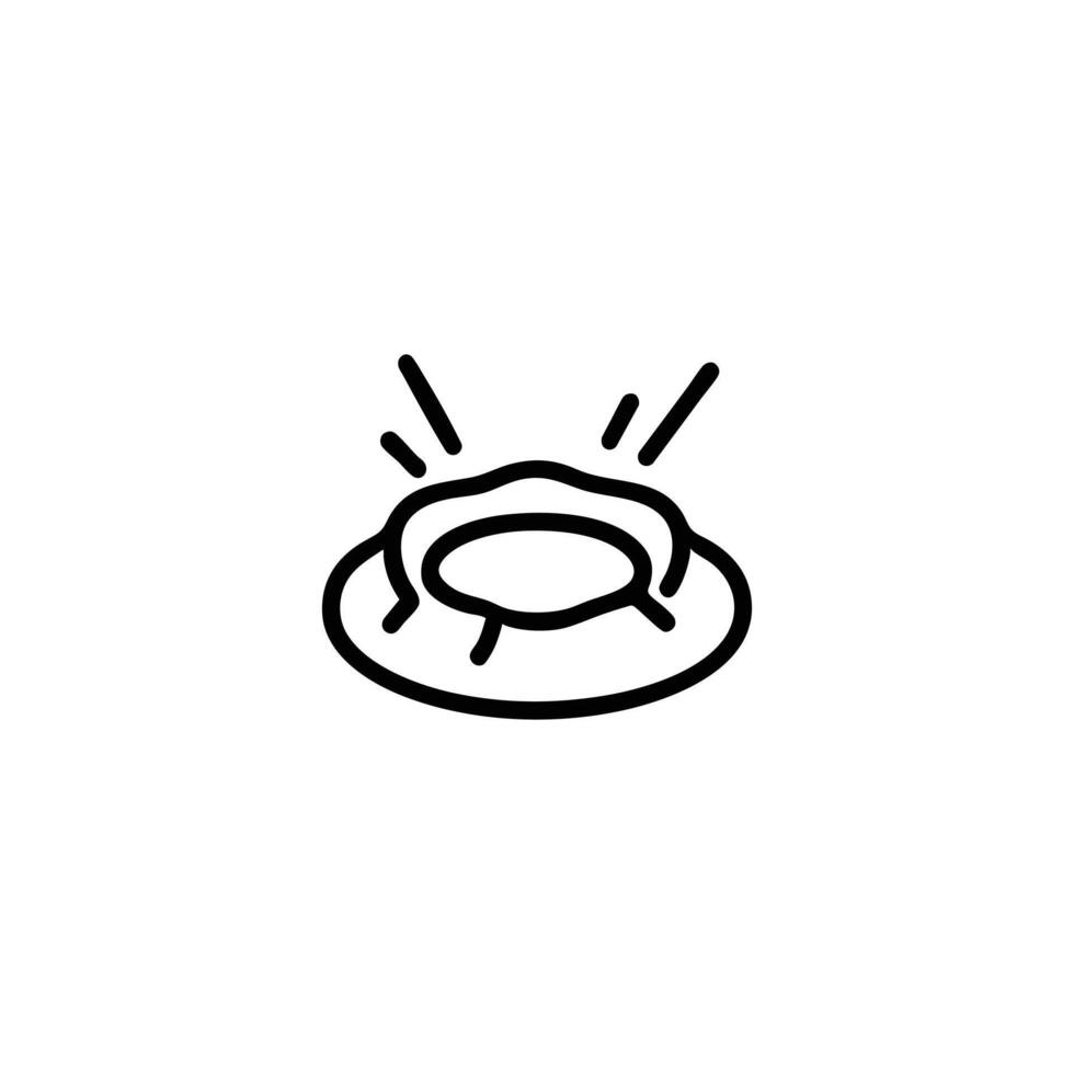 Meteor Impact Crater Depression Rim vector