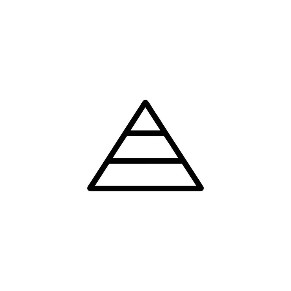 Hierarchy Pyramid Three Tiers vector