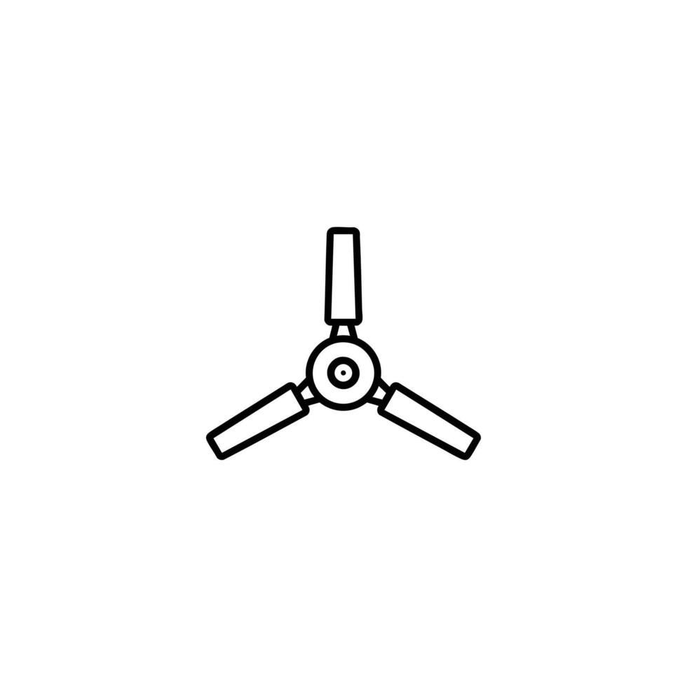 Ceiling Fan With Blades From Below vector
