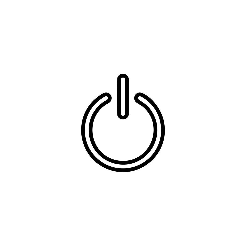 Standard Power Button Outline vector