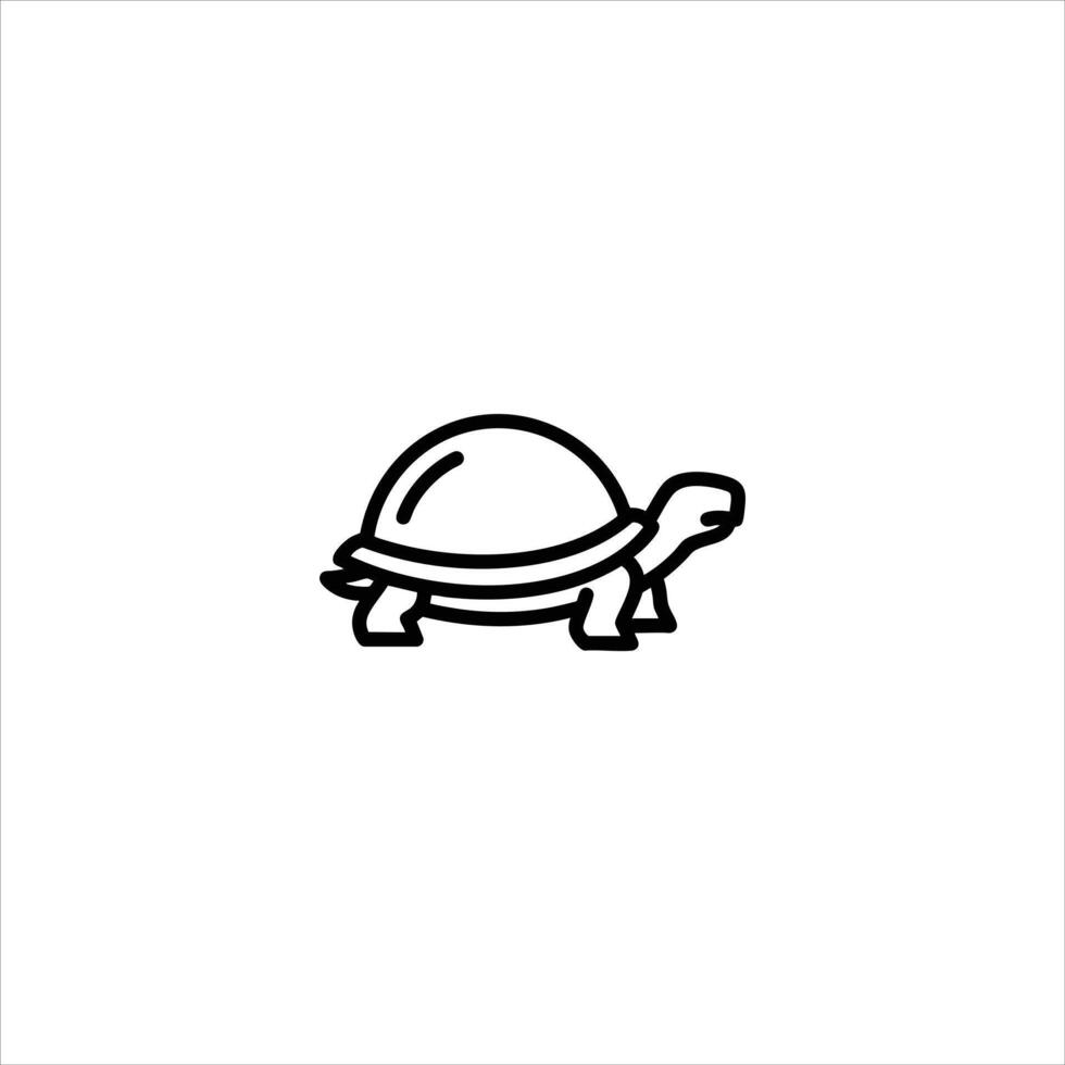 Turtle Silhouette Domed Shell Profile vector