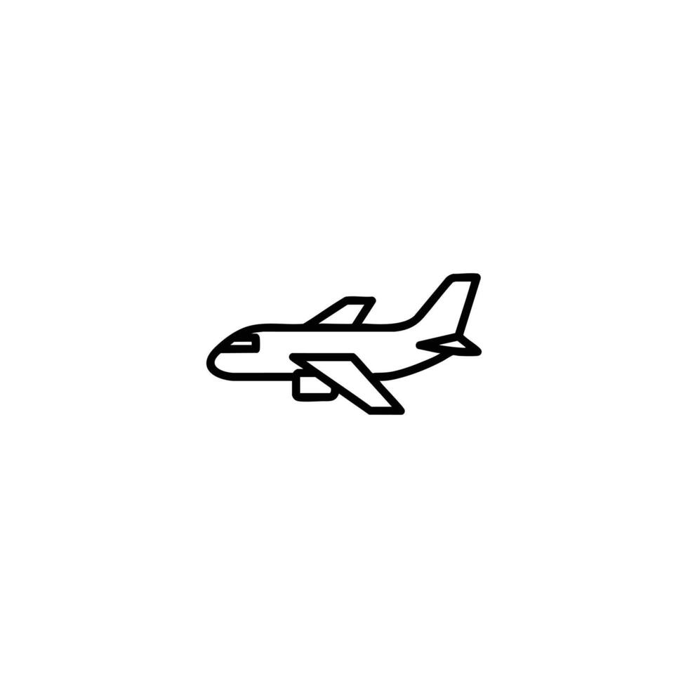 Cargo Plane Silhouette Outline vector
