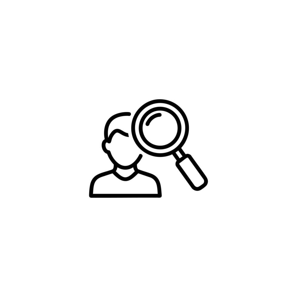 Recruitment Magnifying Glass On Profile vector