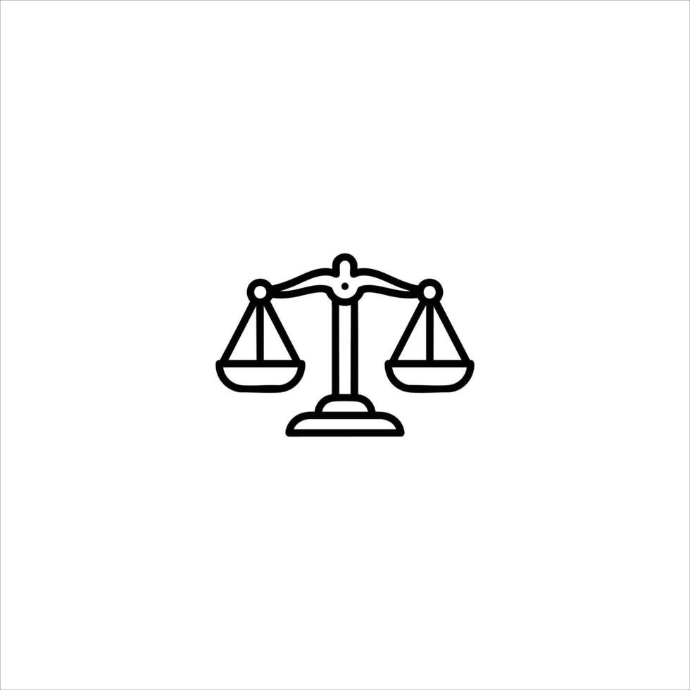 Scales Of Justice Balance Outline vector