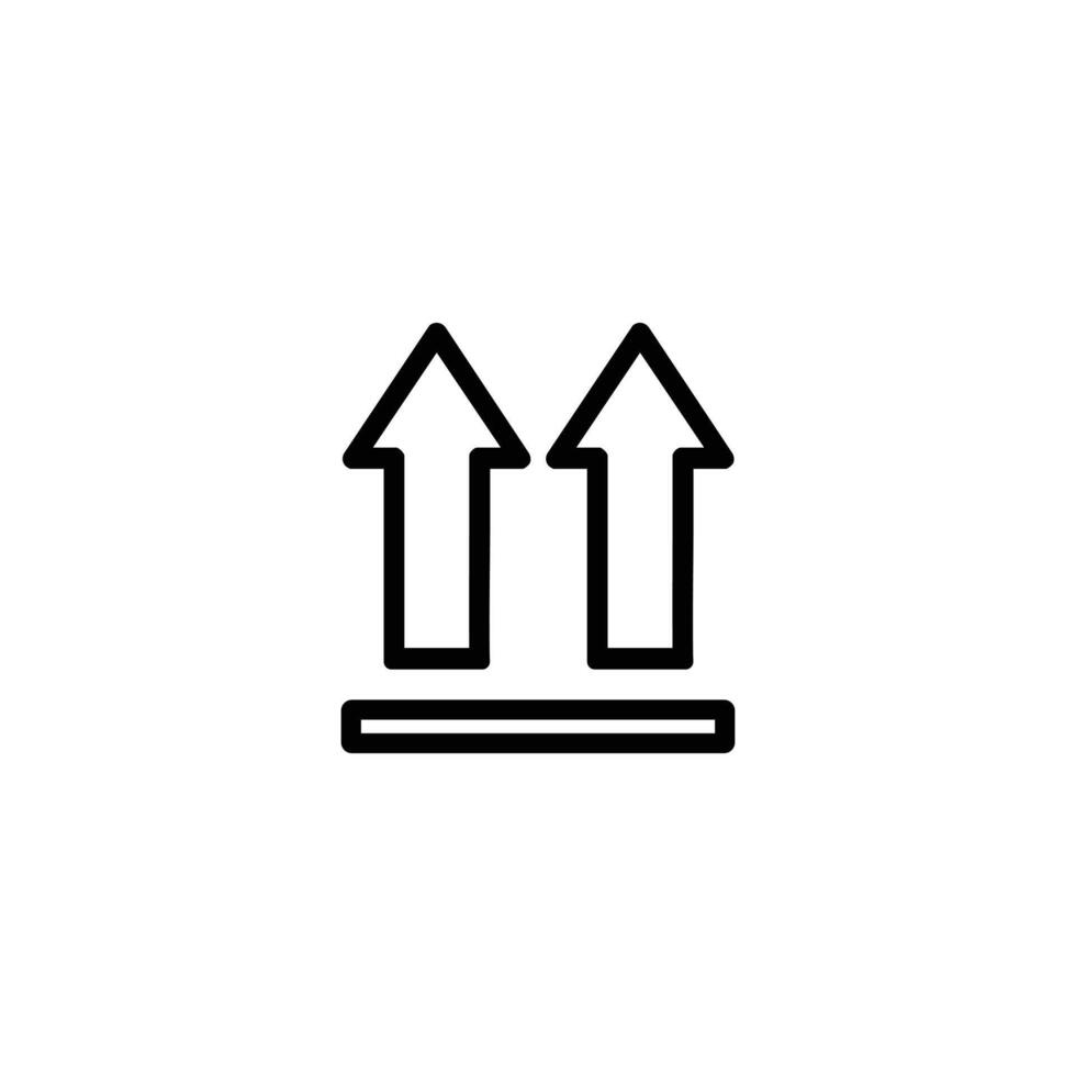 This Way Up Arrows Symbol vector