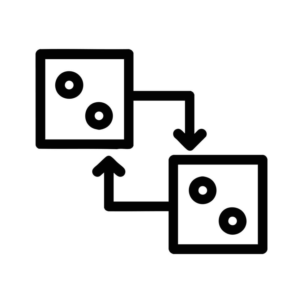 API Connection Interface Outline Icon vector