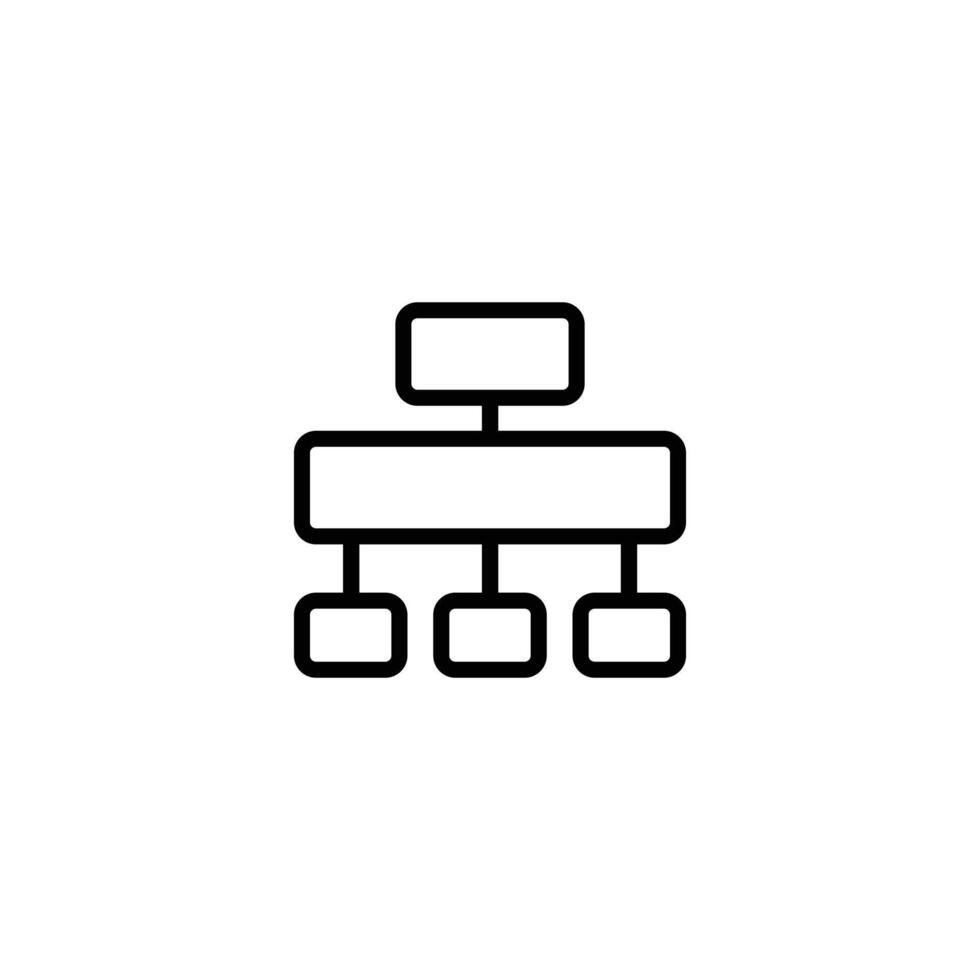 Simple Organizational Chart Structure vector