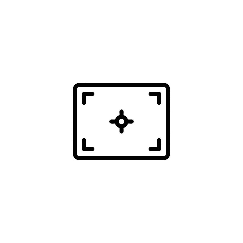 Camera Viewfinder Framing Grid Symbol vector