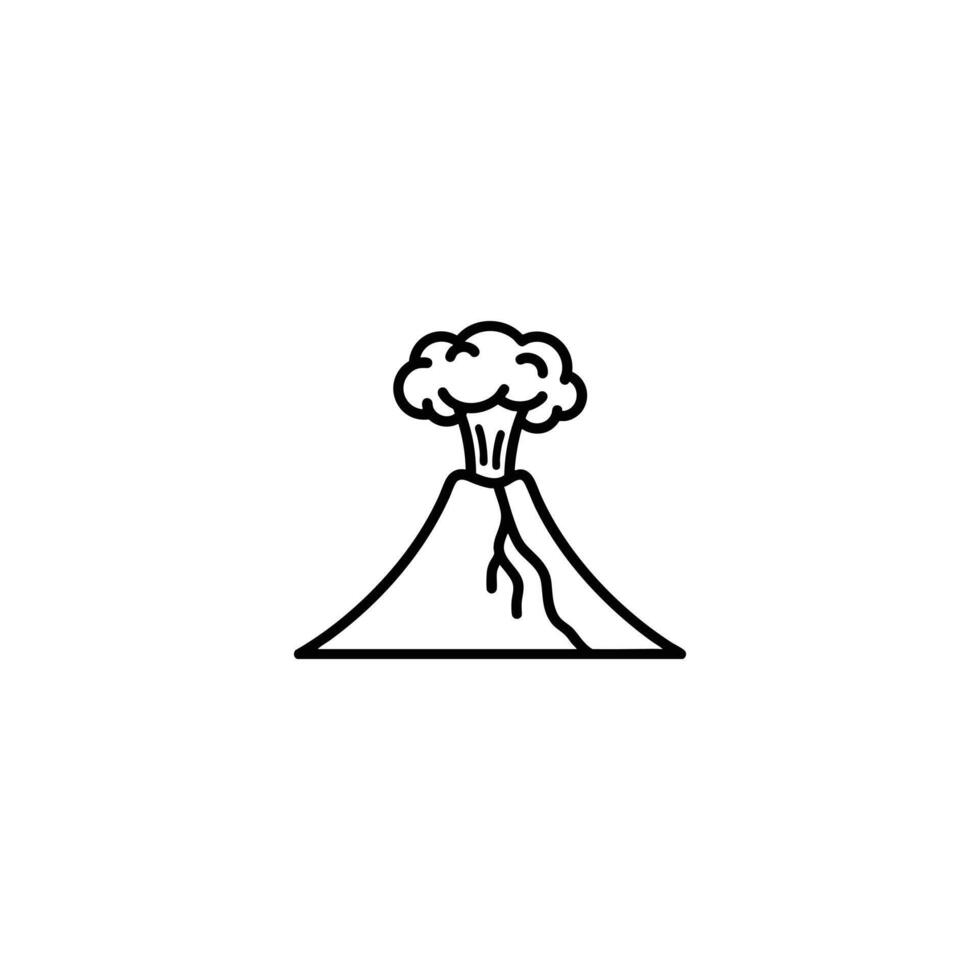 Erupting Volcano Mountain Plume Lava vector