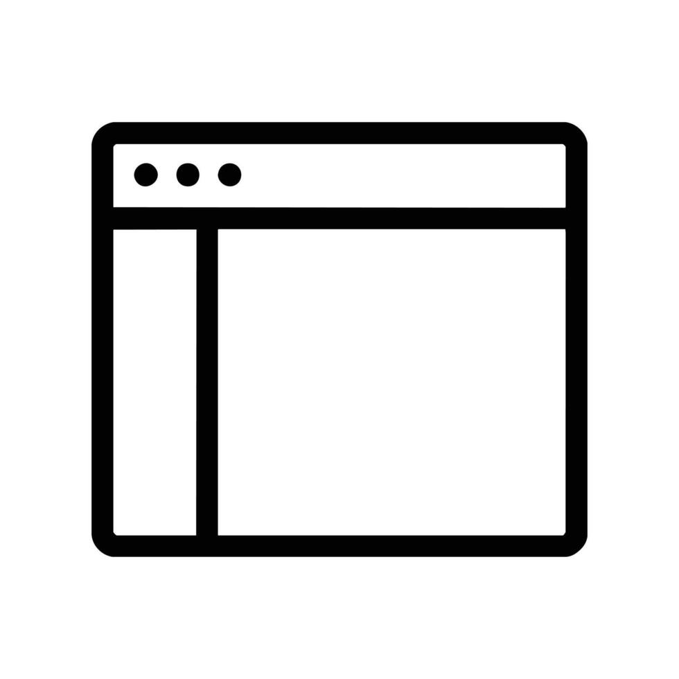 IDE Layout Interface Outline Icon vector