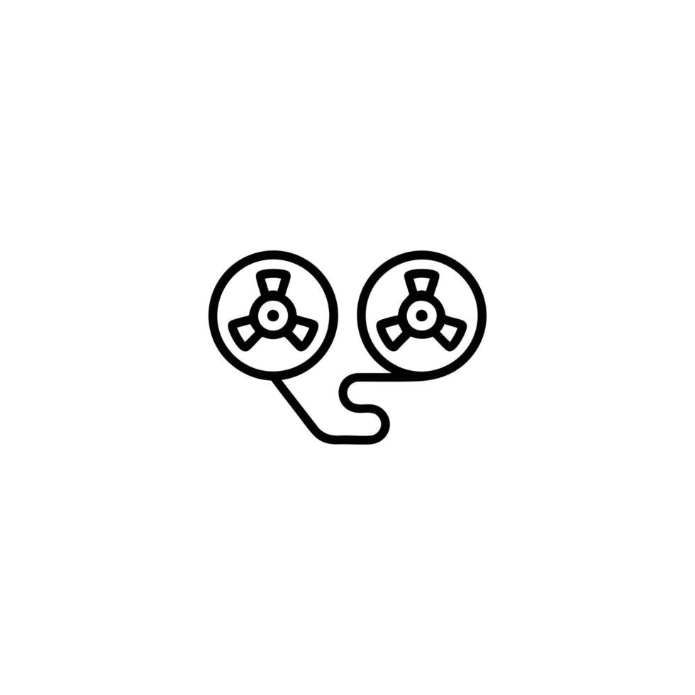 Abstract Reel To Reel Tape Machine vector