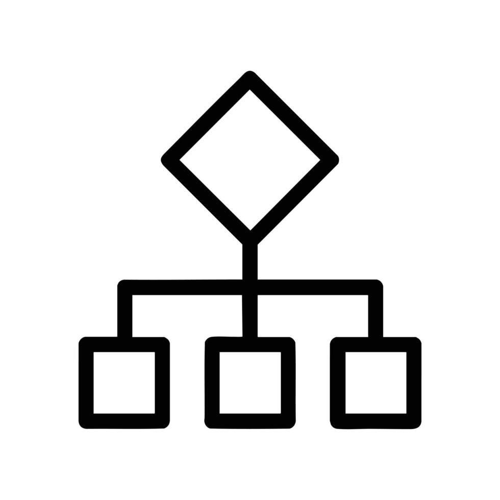 Algorithm Flowchart Logic Outline Icon vector