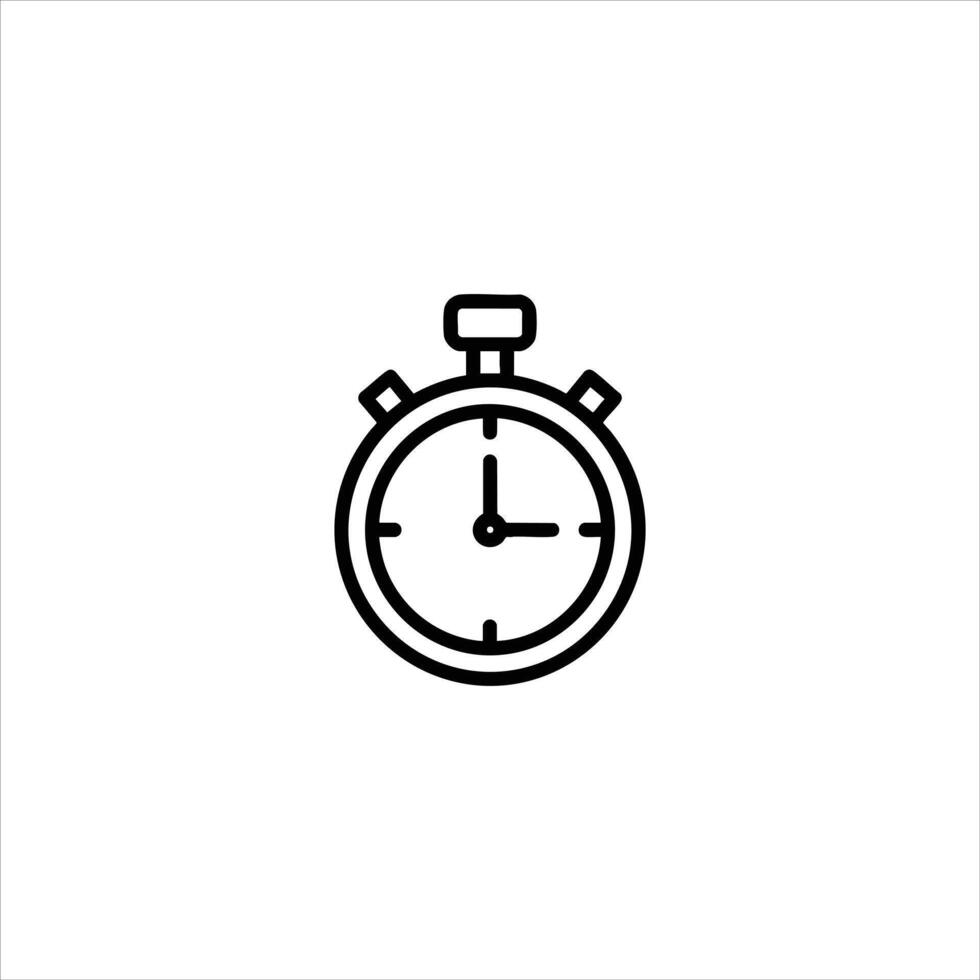 Analog Stopwatch Circular Casing Buttons vector