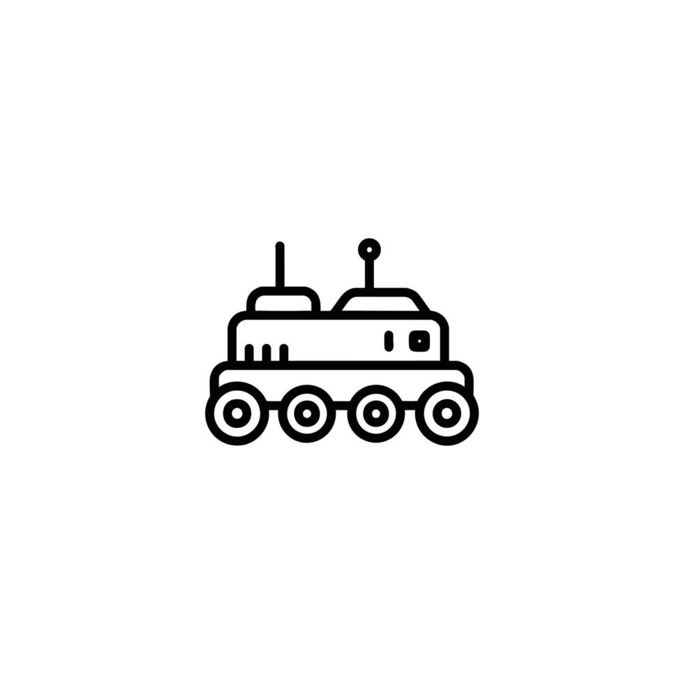 Space Rover Vehicle Exploration Outline vector