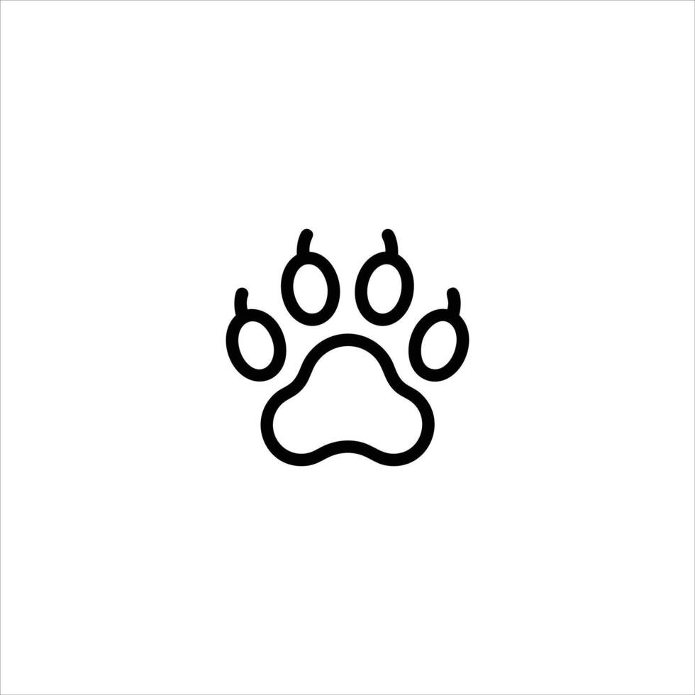 Animal Paw Print Pads Outline vector