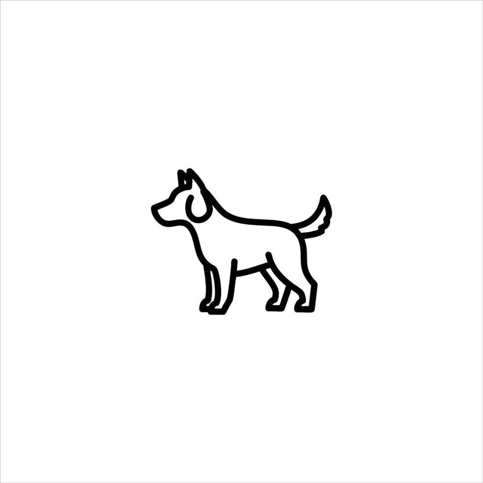 Generic Dog Silhouette Profile View vector