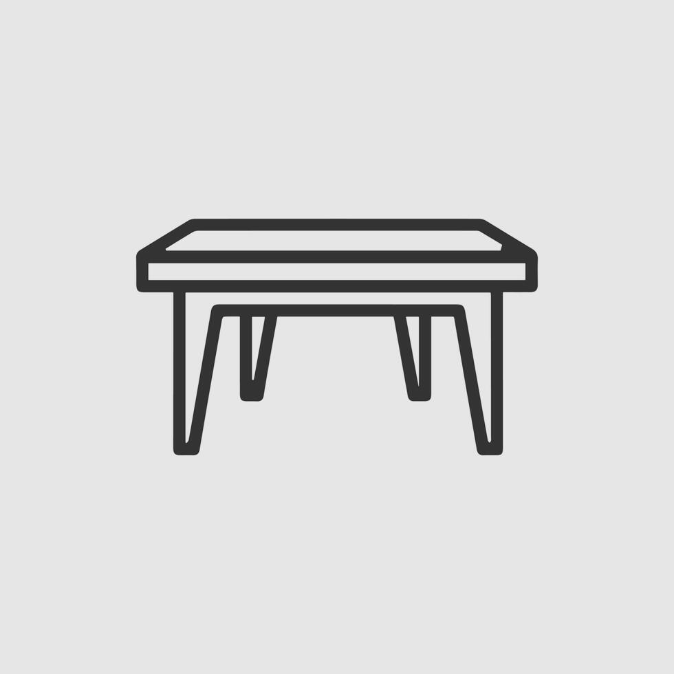Simple line drawing of a modern coffee table vector