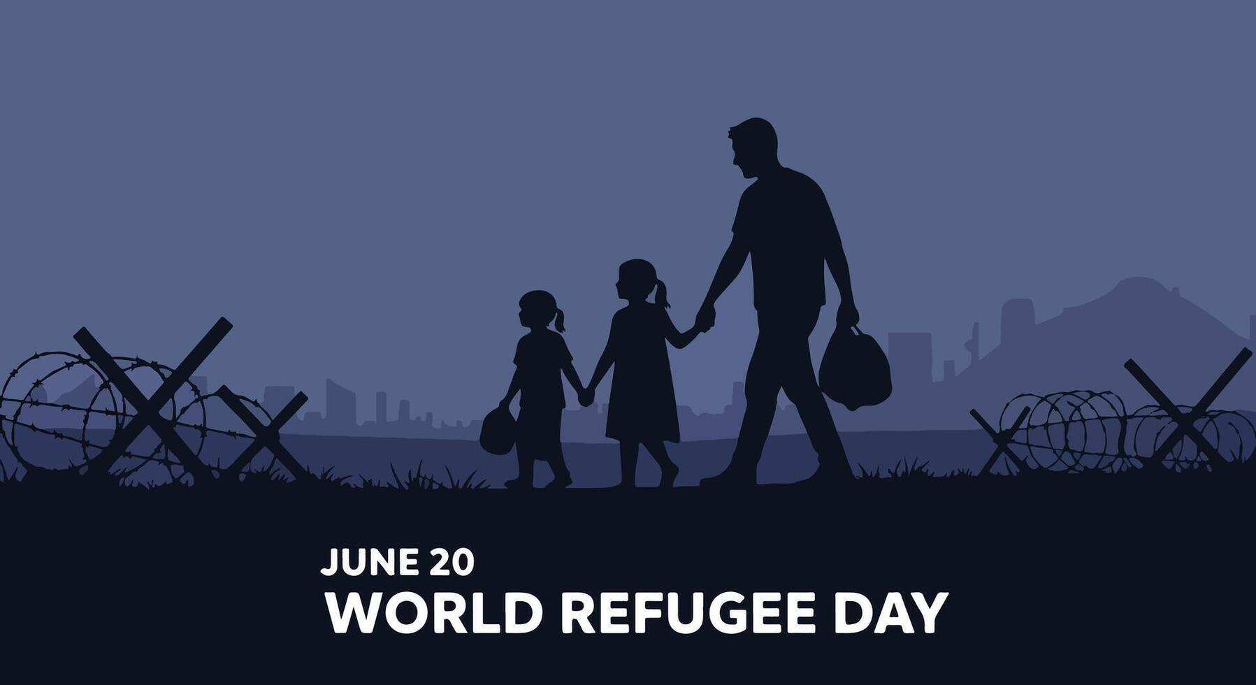World refugee day vector