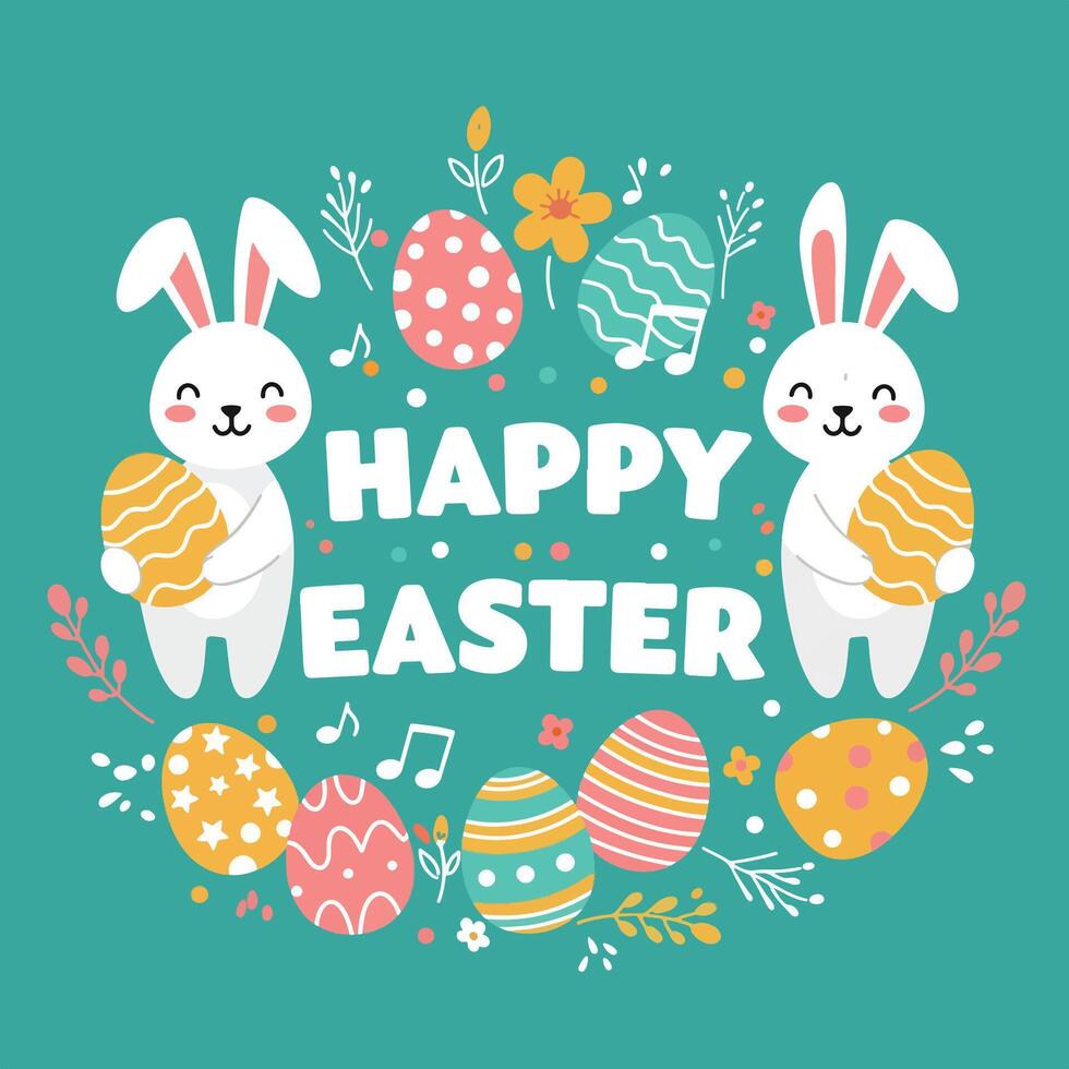 Happy easter illustration vector