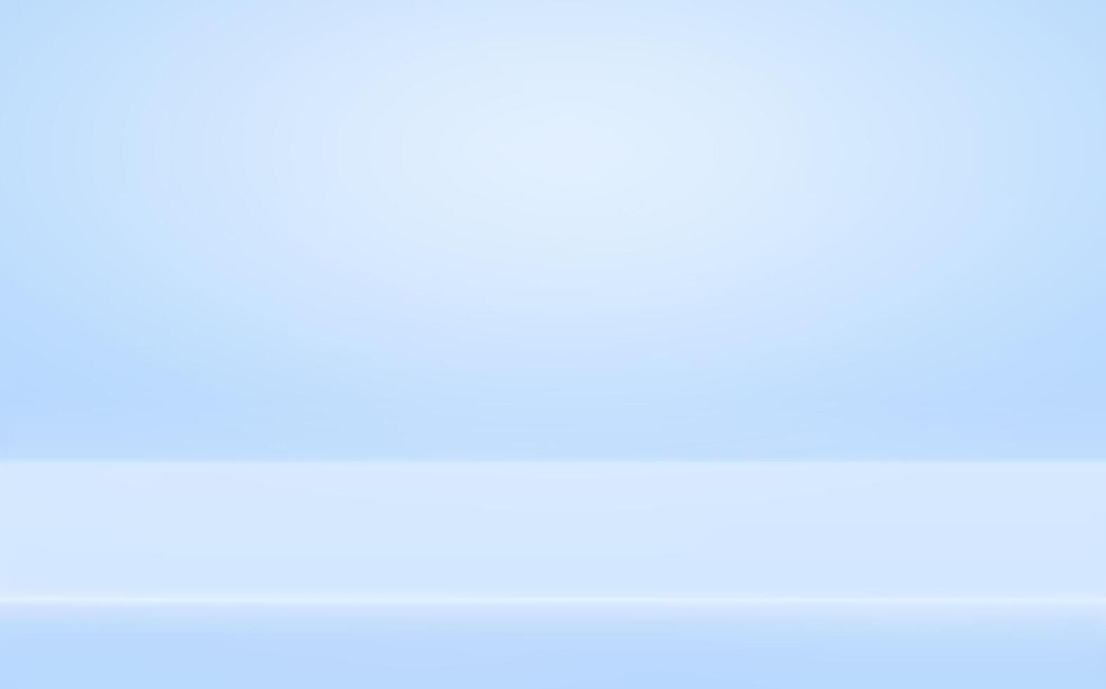 Soft blue pastel gradient studio background - empty limbo space with smooth light transition. vector