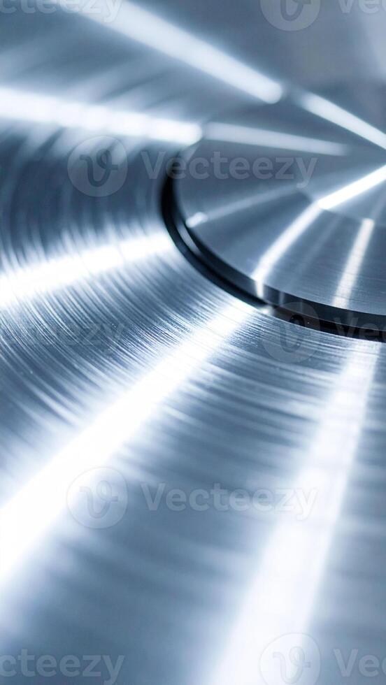 Shimmering Metallic Surface With Intricate Patterns Illuminated by Soft Light at Close Range photo