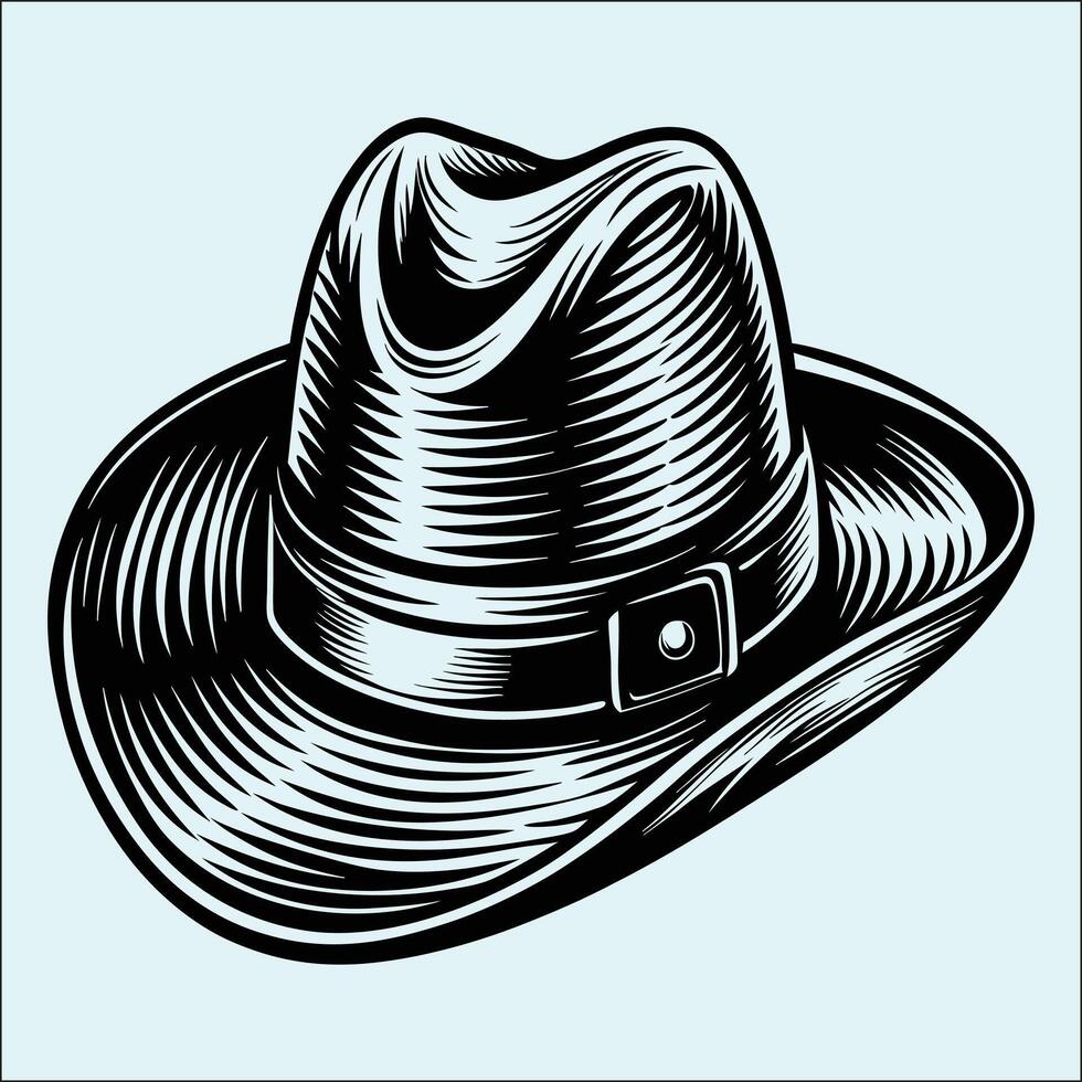 Minimalist Hat Silhouette Design Elements vector