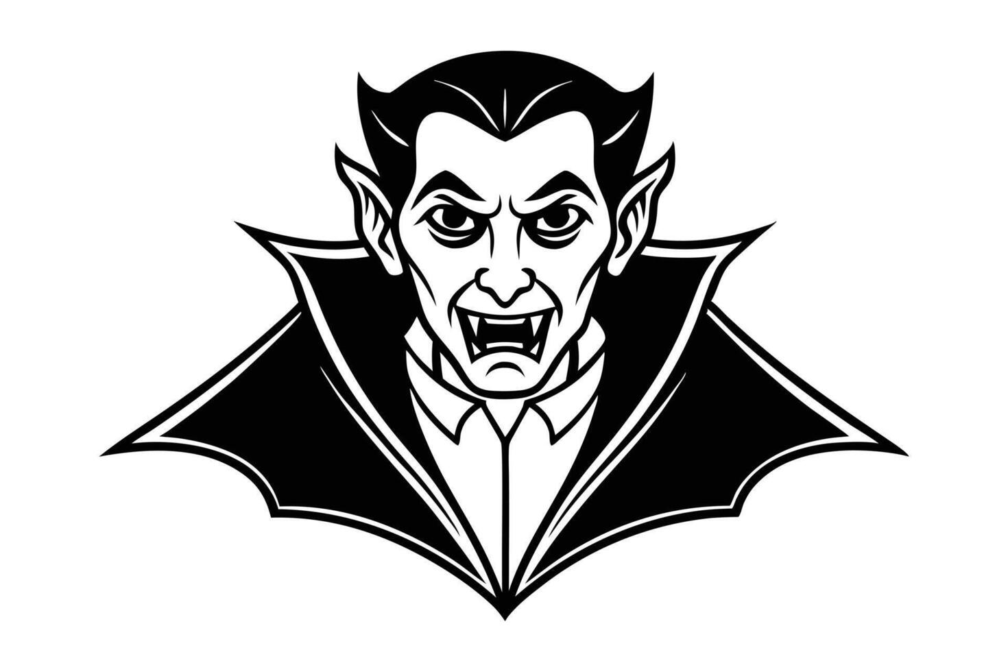 Halloween Vampire Silhouette Perfect for Scary Themes and Horror Concepts vector